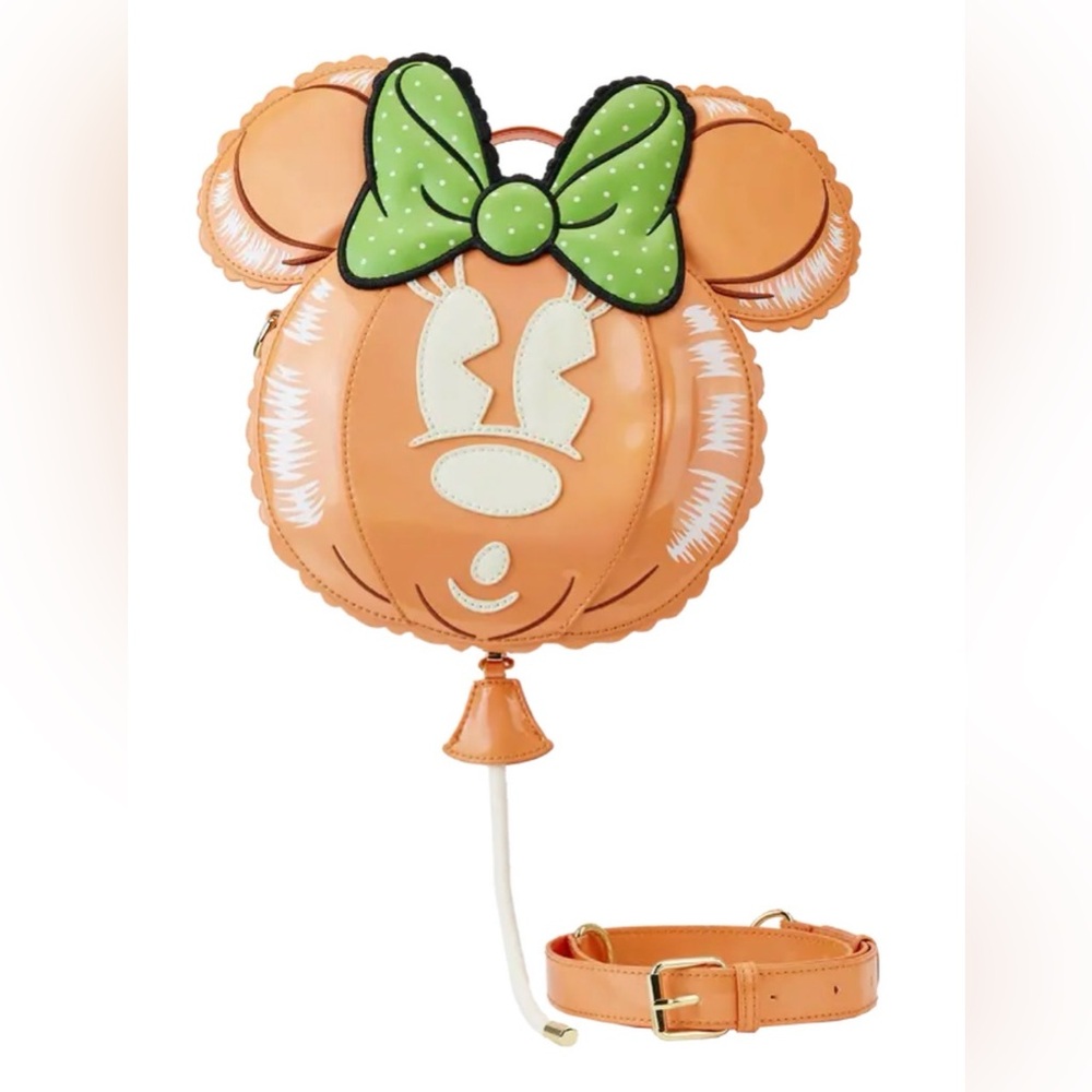 Loungefly Disney Stitch Shoppe Minnie Mouse Pumpkin Balloon Crossbody Bag